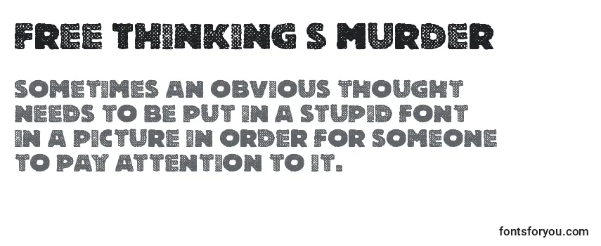 Шрифт Free Thinking s Murder