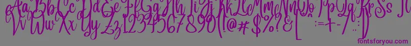 Free Version Angelina-Schriftart – Violette Schriften auf grauem Hintergrund