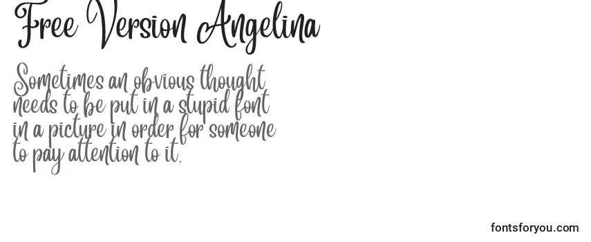 Schriftart Free Version Angelina
