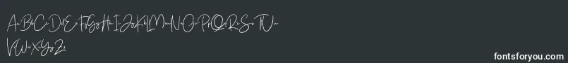 フォントFree Yuminika Script – 白い文字