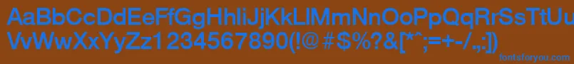 OlnovaDemibold Font – Blue Fonts on Brown Background