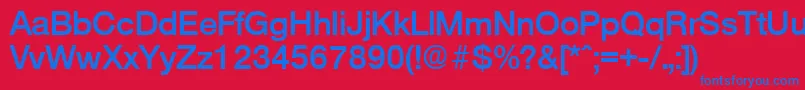 OlnovaDemibold Font – Blue Fonts on Red Background