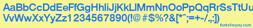 OlnovaDemibold Font – Blue Fonts on Yellow Background