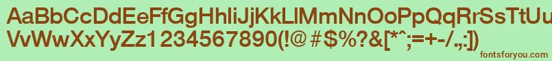 OlnovaDemibold Font – Brown Fonts on Green Background