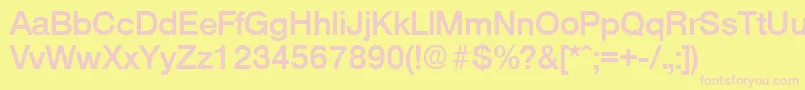 OlnovaDemibold Font – Pink Fonts on Yellow Background