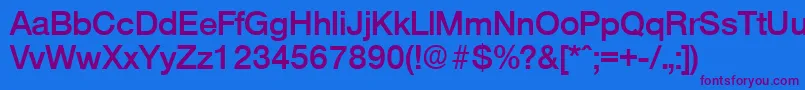 OlnovaDemibold Font – Purple Fonts on Blue Background