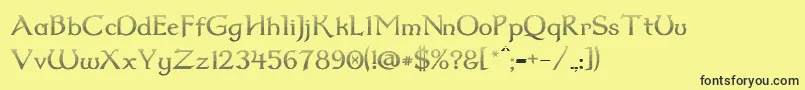 Dum2cud Font – Black Fonts on Yellow Background