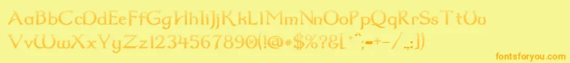 Dum2cud Font – Orange Fonts on Yellow Background