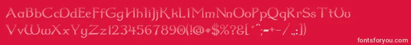 Dum2cud Font – Pink Fonts on Red Background