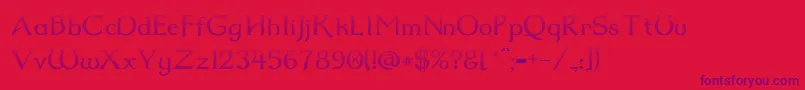 Dum2cud Font – Purple Fonts on Red Background