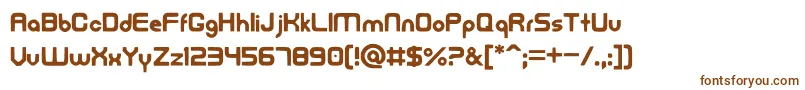 FreedanFont-fontti – ruskeat fontit valkoisella taustalla