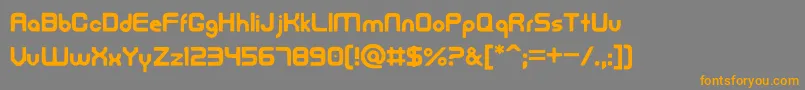 FreedanFont Font – Orange Fonts on Gray Background