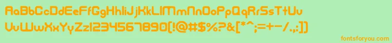 FreedanFont Font – Orange Fonts on Green Background