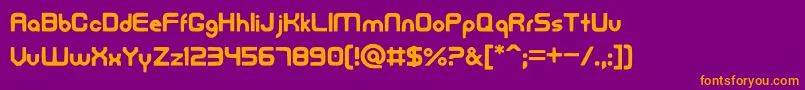 fuente FreedanFont – Fuentes Naranjas Sobre Fondo Morado