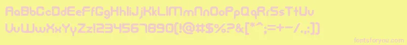 FreedanFont Font – Pink Fonts on Yellow Background