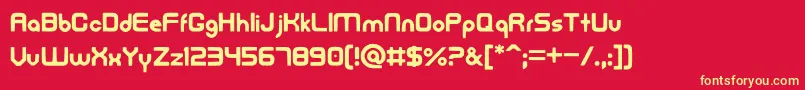 FreedanFont Font – Yellow Fonts on Red Background