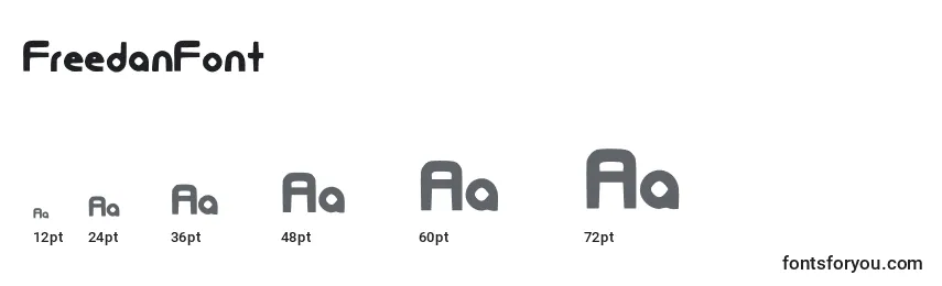 FreedanFont (127200) Font Sizes