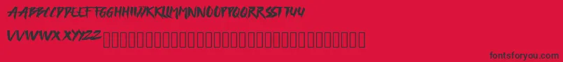 FREEDAY Font – Black Fonts on Red Background