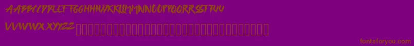 fuente FREEDAY – Fuentes Marrones Sobre Fondo Morado