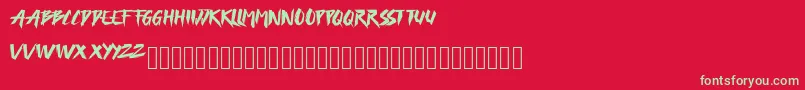 FREEDAY Font – Green Fonts on Red Background