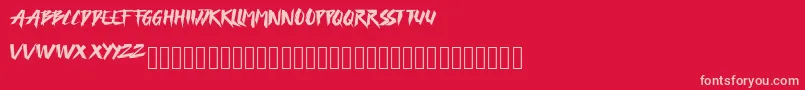 FREEDAY Font – Pink Fonts on Red Background