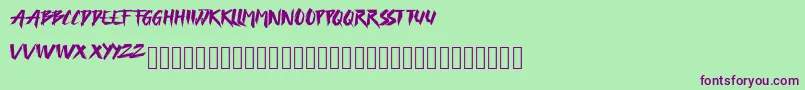 FREEDAY Font – Purple Fonts on Green Background