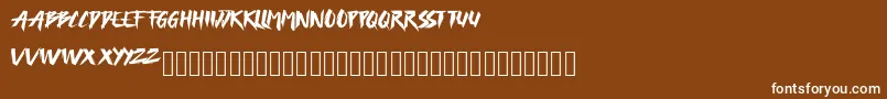 フォントFREEDAY – 茶色の背景に白い文字