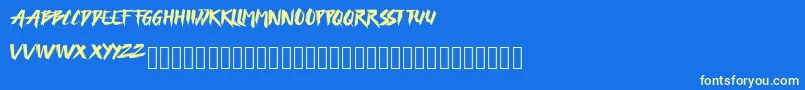 Шрифт FREEDAY – жёлтые шрифты на синем фоне