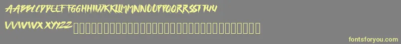 FREEDAY Font – Yellow Fonts on Gray Background