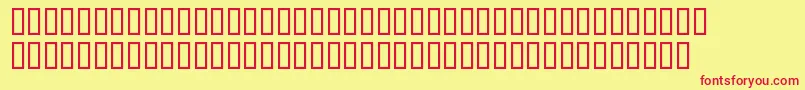 FreeDesign001Dotdot Font – Red Fonts on Yellow Background