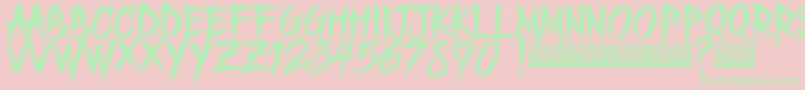 FreedoomedDemo Font – Green Fonts on Pink Background