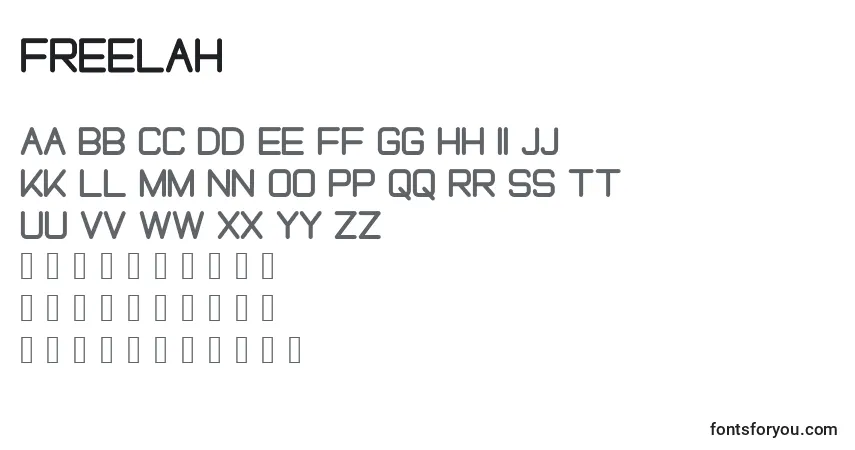 Fuente FREELAH (127209) - alfabeto, números, caracteres especiales