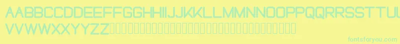 Police FREELAH – polices vertes sur fond jaune