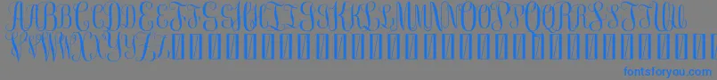 FreeMonogram Beta 0 5 Font – Blue Fonts on Gray Background