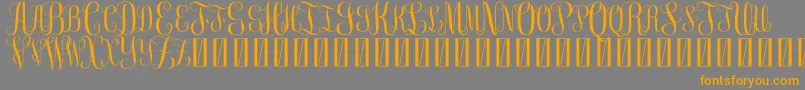 FreeMonogram Beta 0 5 Font – Orange Fonts on Gray Background