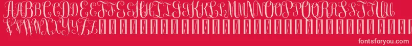 FreeMonogram Beta 0 5 Font – Pink Fonts on Red Background