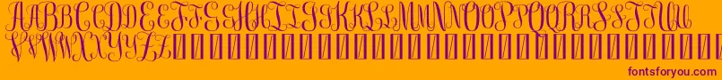 FreeMonogram Beta 0 5 Font – Purple Fonts on Orange Background