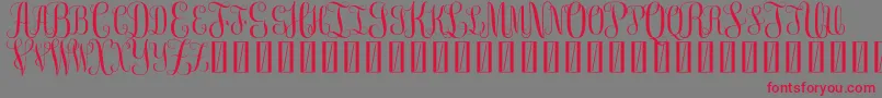 FreeMonogram Beta 0 5 Font – Red Fonts on Gray Background