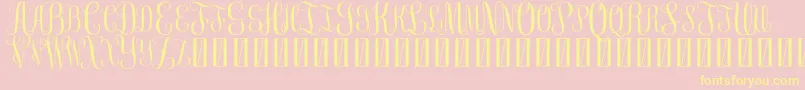 Police FreeMonogram Beta 0 5 – polices jaunes sur fond rose