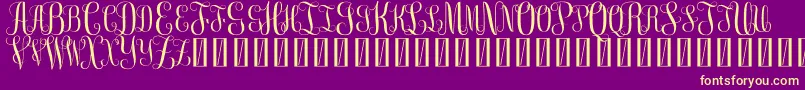FreeMonogram Beta 0 5 Font – Yellow Fonts on Purple Background