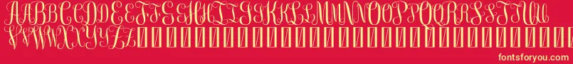 FreeMonogram Beta 0 5 Font – Yellow Fonts on Red Background
