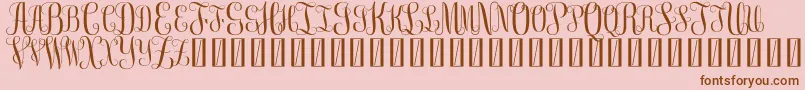 FreeMonogram Beta 0 5 Font – Brown Fonts on Pink Background