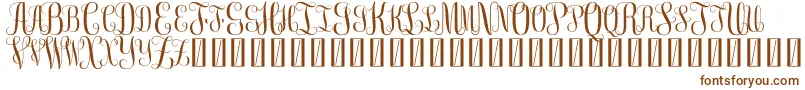 FreeMonogram Beta 0 5 Font – Brown Fonts on White Background