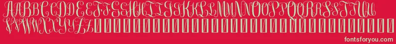 FreeMonogram Beta 0 5 Font – Green Fonts on Red Background