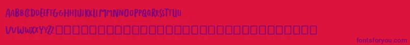 FREETAPE Font – Purple Fonts on Red Background