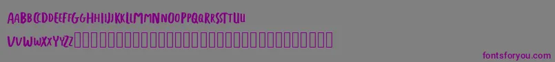 Шрифт FREETAPE – фиолетовые шрифты на сером фоне