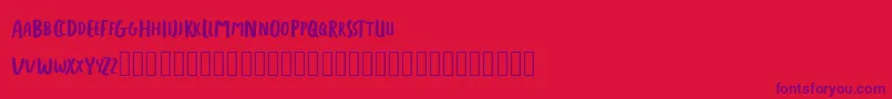 FREETAPE Font – Purple Fonts on Red Background