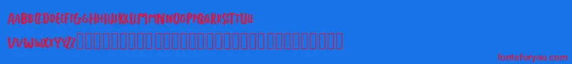 fuente FREETAPE – Fuentes Rojas Sobre Fondo Azul