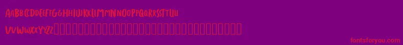 FREETAPE Font – Red Fonts on Purple Background