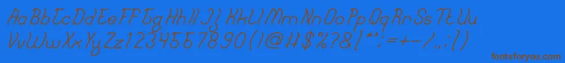 French Fries Bold Font – Brown Fonts on Blue Background